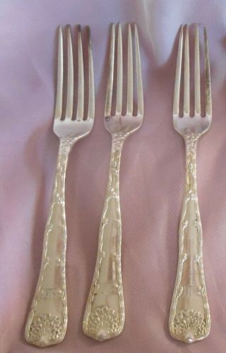 Tiffany & Co.  Sterling Silver Dinner Forks - Wave Edge - 8 " Long - Set Of 3