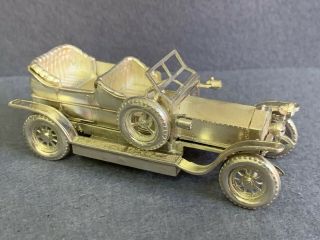ANTIQUE MINIATURE STERLING SILVER 925 ARTICULATED CAR MODEL ROLLS ROYCE. 2