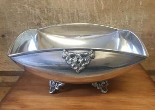Unusual Antique Vintage Solid 925 Silver Arts And Crafts Inspired Bowl 197 Grams
