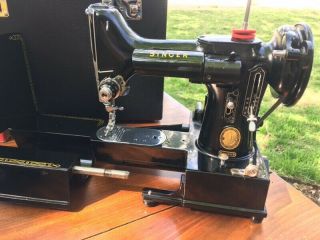 Rare Vintage 1958 Singer 222K Featherweight Sewing Machine US Voltage 5