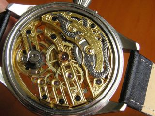 Patek Philippe Skeleton 18K Gold Watch 1876 Antique Rare Snake S/N 49569 6