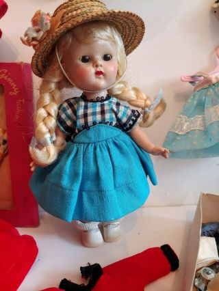 Vintage Ginny SLW Blonde Braids W/ Tagged Clothes,  Shoes,  Orig.  Boxes 2