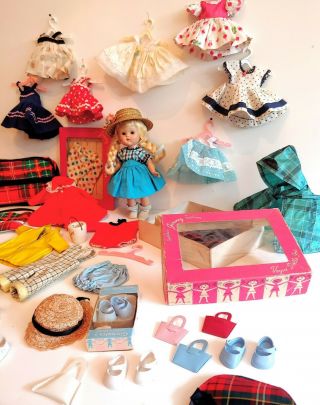Vintage Ginny SLW Blonde Braids W/ Tagged Clothes,  Shoes,  Orig.  Boxes 4