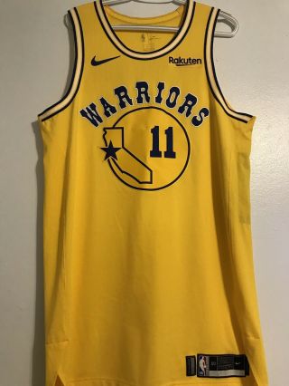 Rare Klay Thompson 2018 Warriors Hwc Game Issued Jersey Steph Durant