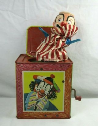 Vintage Matty Mattel Clown Jack In The Box 1960s No 659