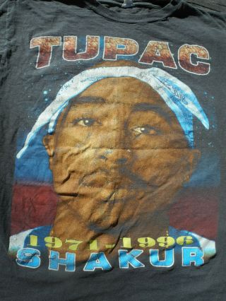 Vintage Tupac Shakur Bootleg Memorial Rap T Shirt Makaveli 2pac