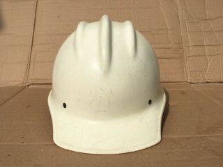 Vtg White Bullard 502 Fiberglass Hard Boiled Hard Hat Ironworker Rare
