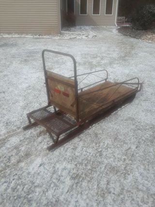 VINTAGE GRISWOLD FOLD A SLED,  SNOWMOBILE,  ATV,  UTV TOW BEHIND TRAILER,  SLED 4