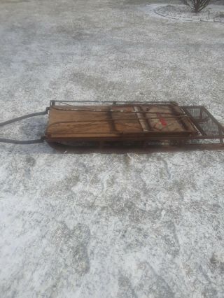 VINTAGE GRISWOLD FOLD A SLED,  SNOWMOBILE,  ATV,  UTV TOW BEHIND TRAILER,  SLED 8