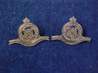 Orig Ww2 Collar Badges West Nova Scotia Regiment " Wnsr "