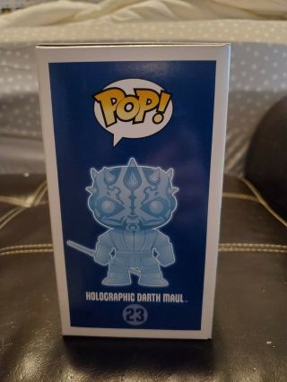 Funko Pop Star Wars Holographic Darth Maul 23 SDCC 2012 LE 480 RARE GRAIL 2