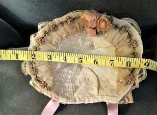 Gorgeous French Antique Doll Costume & Matching Bonnet 2