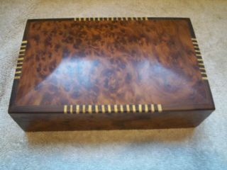 Vintage Wooden Burlwood Box 7.  5 X4.  5x2.  5 Box Beauty Very Rare