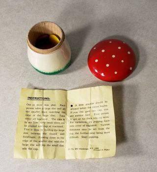 Shackman Made In Japan Wooden Mushroom With Game Inside 2