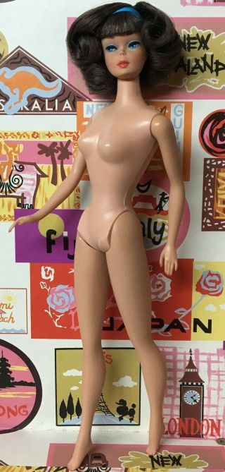 (RESERVED) Yes it ' s Vintage American Girl Ash Brunette Side Part Barbie Doll 11