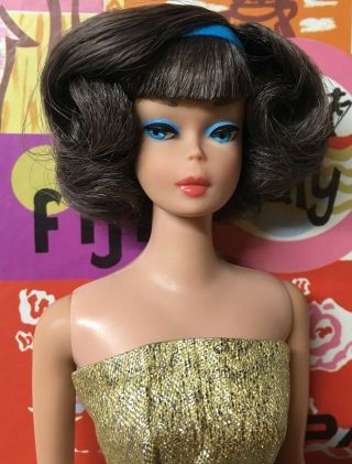 (RESERVED) Yes it ' s Vintage American Girl Ash Brunette Side Part Barbie Doll 2