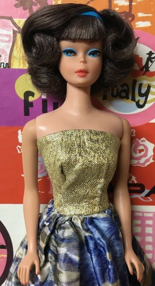 (RESERVED) Yes it ' s Vintage American Girl Ash Brunette Side Part Barbie Doll 6