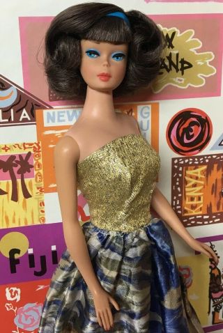 (RESERVED) Yes it ' s Vintage American Girl Ash Brunette Side Part Barbie Doll 7