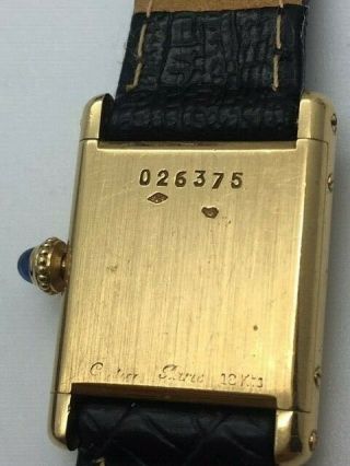 Cartier Tank Louis 18K Roman Numeral Dial Ladies Vintage Swiss Watch 3