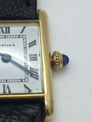Cartier Tank Louis 18K Roman Numeral Dial Ladies Vintage Swiss Watch 5
