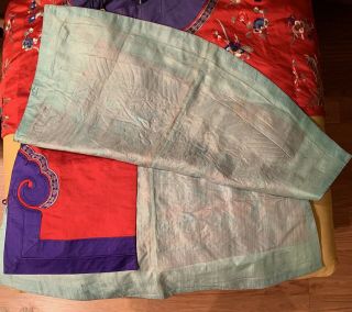 Antique Chinese Embroidered Red Robe 10