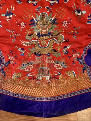 Antique Chinese Embroidered Red Robe 5