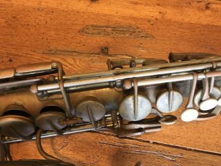 Vintage 1935 Selmer Paris Radio Improved Alto Saxophone 7