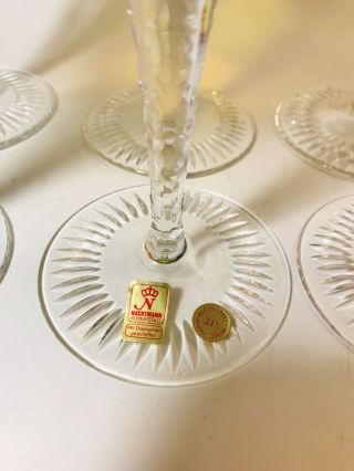 NACHTMANN TRAUBE Vintage Color Crystal.  6 7/8 Wine Hock SET OF 6 Rare STUNNING 5