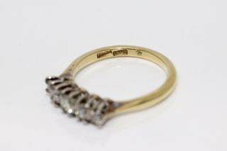 A Great Antique Art Deco 18ct Gold & Platinum 0.  40ct Diamond Five Stone Ring 2