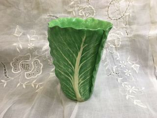 Wow Rare Dodie Thayer Hand Made Lettuceware Cabbage Vase & Coaster