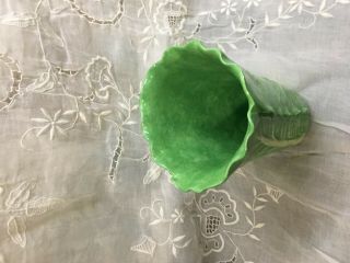 WOW Rare Dodie Thayer Hand Made Lettuceware Cabbage Vase & Coaster 3