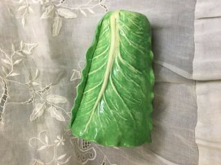 WOW Rare Dodie Thayer Hand Made Lettuceware Cabbage Vase & Coaster 4