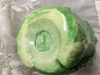 WOW Rare Dodie Thayer Hand Made Lettuceware Cabbage Vase & Coaster 5