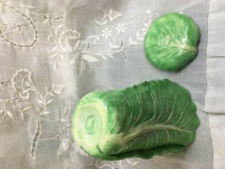 WOW Rare Dodie Thayer Hand Made Lettuceware Cabbage Vase & Coaster 6