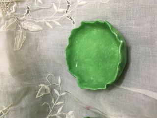 WOW Rare Dodie Thayer Hand Made Lettuceware Cabbage Vase & Coaster 9