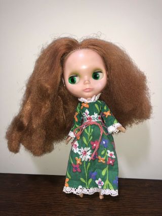 Vintage Kenner 1972 Blythe Doll Redhead Side Part w/Floral Dress 4