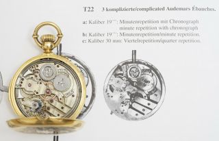 REPEATER Solid Gold Antique REPEATING Pocket Watch - Audemars Ebauche 8