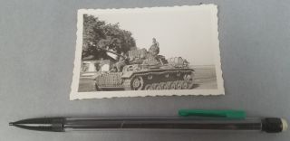 Wwii German Tiger Panzer Tank Photo With Soldiers
