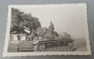 WWII German Tiger Panzer Tank Photo With Soldiers 2