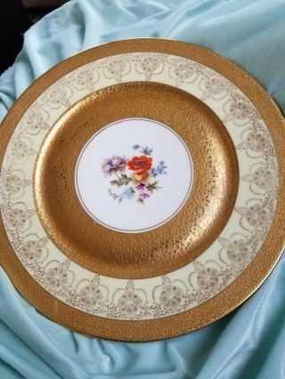 Antique 1904 - 1914 Stouffer China Hand Painted Plate Signed