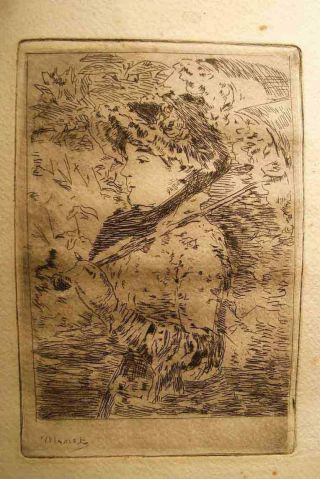 Edouard Manet (1832 - 1883) Jeanne.  Etching Very Rare Hard To Find