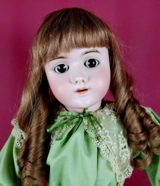 Antique Large German Bisque Head Doll Heinrich Handwerck 109 - 15 Dep Child Size