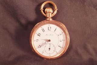 Fred Nicoud 18k Gold Pocket Watch With Stem Winding " 1878 " Running