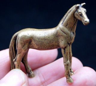 Chinese Old Brass Handwork Rare Collectible Exquisite Antique Fine Horse Statue