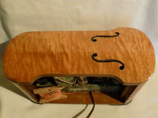 Rare Art Deco Emerson Stradavarius Strad Violin Wood Radio 2