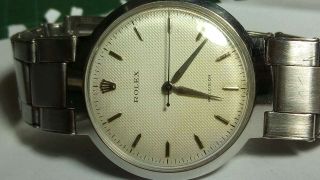 Vintage Rolex 9083 Precision UFO Mens Vintage Watch w Riveted Bracelet 2
