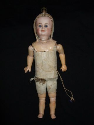 Antique German Bisque Three - Faced Doll by Carl Bergner “AS IS” Needs TLC 12