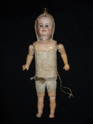 Antique German Bisque Three - Faced Doll By Carl Bergner “as Is” Needs Tlc