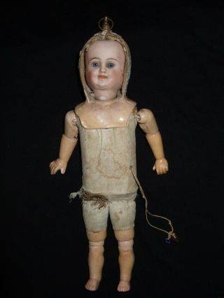 Antique German Bisque Three - Faced Doll by Carl Bergner “AS IS” Needs TLC 2