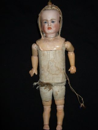 Antique German Bisque Three - Faced Doll by Carl Bergner “AS IS” Needs TLC 6